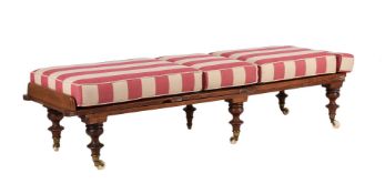 A VICTORIAN MAHOGANY CAMPAIGN DAY BED