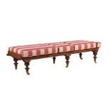 A VICTORIAN MAHOGANY CAMPAIGN DAY BED