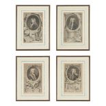 A SET OF 10 ENGRAVINGS BY JACOBUS HOUBRAKEN DEPICTING PEOPLE OF IMPORTANCE