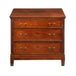 A MAHOGANY CHEST OF DRAWERS