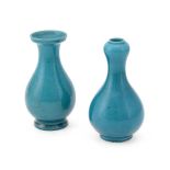 TWO CHINESE TURQUOISE GLAZED VASES