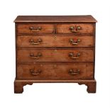 A GEORGE III MAHOGANY CHEST OF DRAWERS