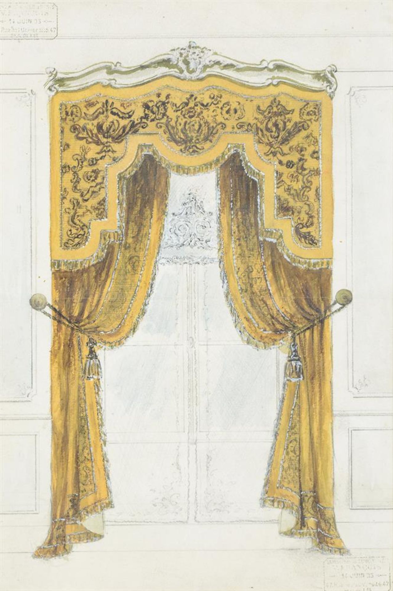 FRENCH SCHOOL (CIRCA 1900), STUDY FOR A CURTAIN DESIGN