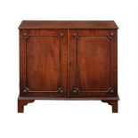 A GEORGE III MAHOGANY SIDE CABINET