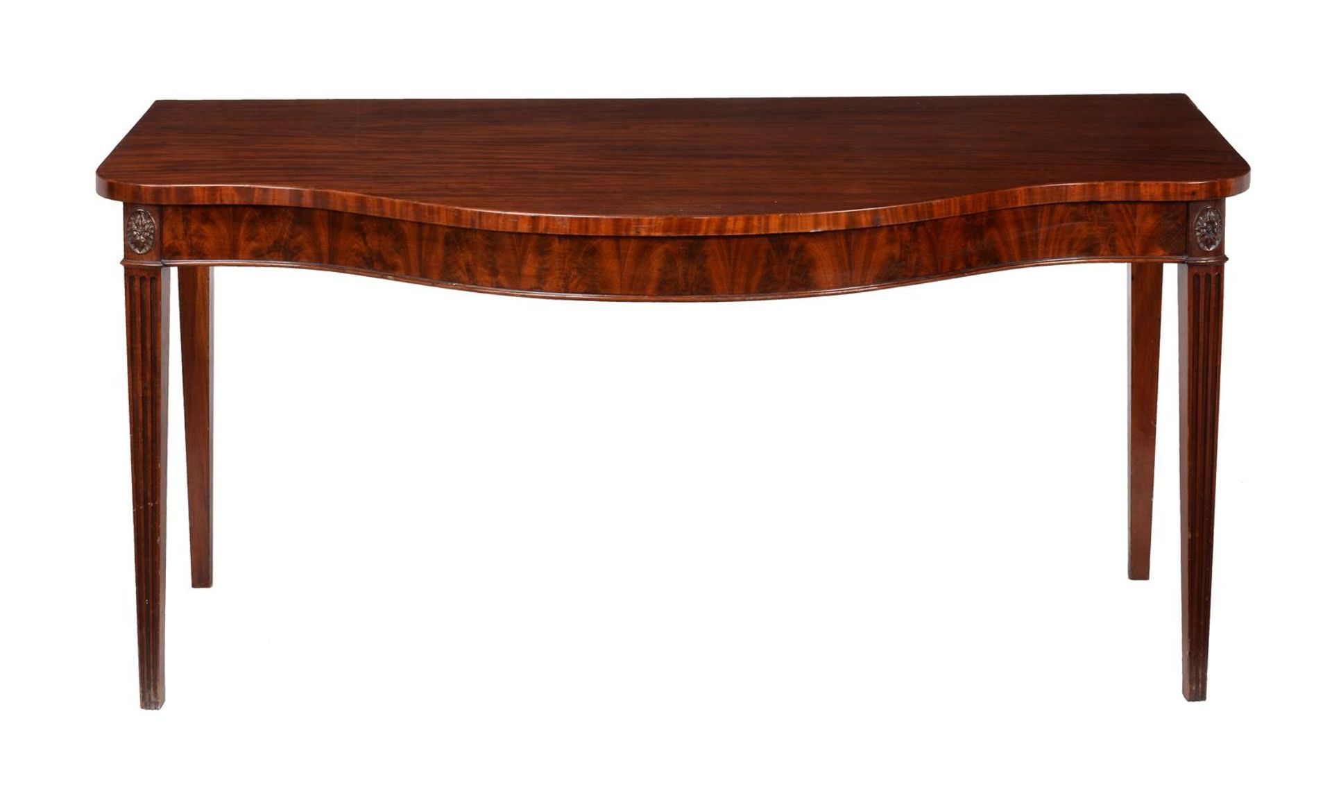 A MAHOGANY SERVING TABLE IN GEORGE III STYLE