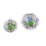 TWO BACCARAT FACETTED PAPERWEIGHTS