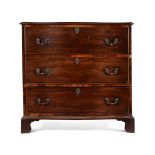 A GEORGE III MAHOGANY CHEST OF DRAWERS