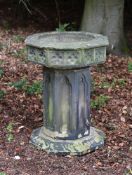 A CAST STONE GOTHIC PEDESTAL JARDINIÈRE, ATTRIBUTED TO AUSTIN & SEELEY