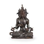 A TIBETAN BRONZE FIGURE OF VAJRASATTVA