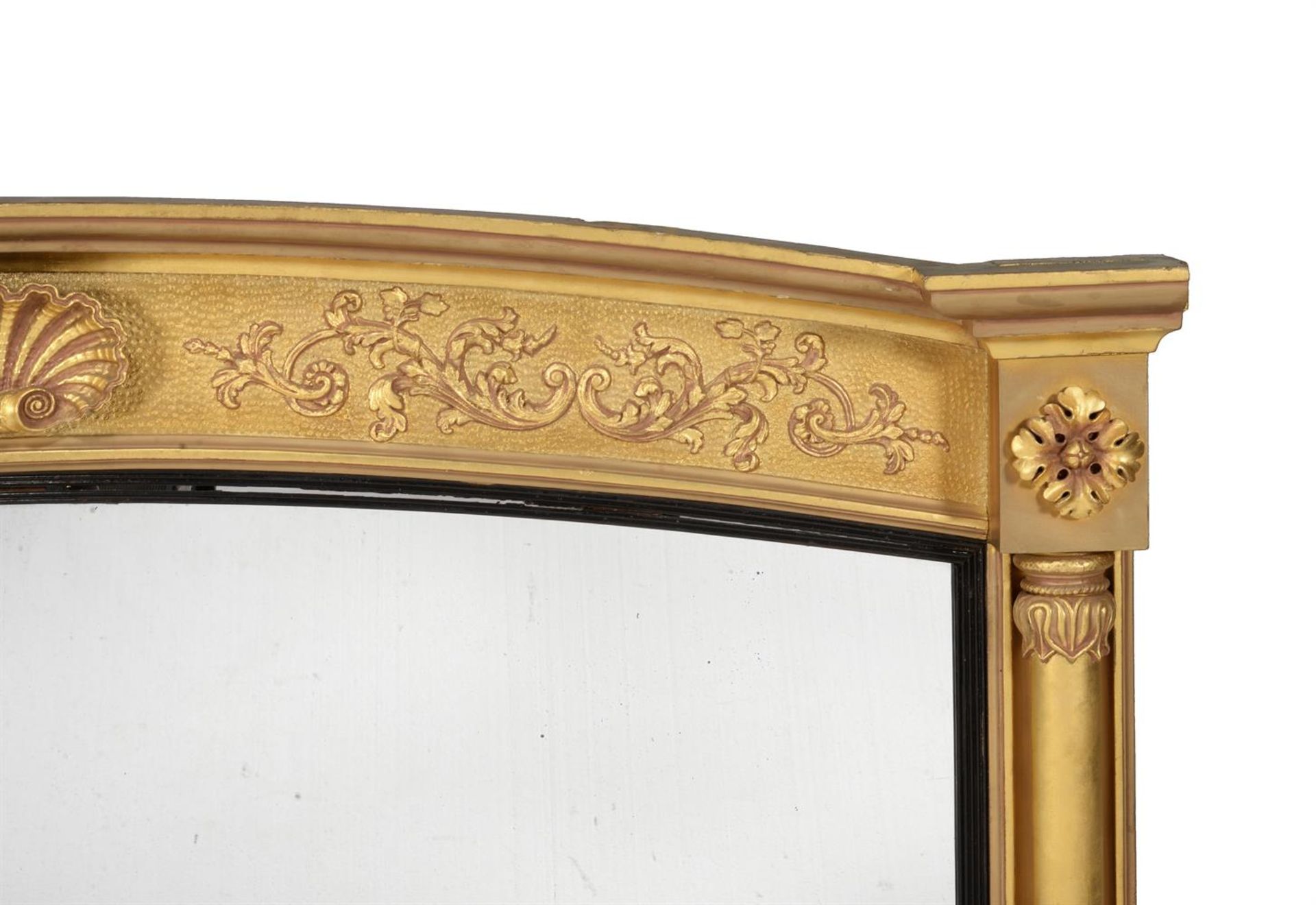 A GEORGE IV GILTWOOD AND COMPOSITION OVERMANTEL WALL MIRROR - Image 2 of 3