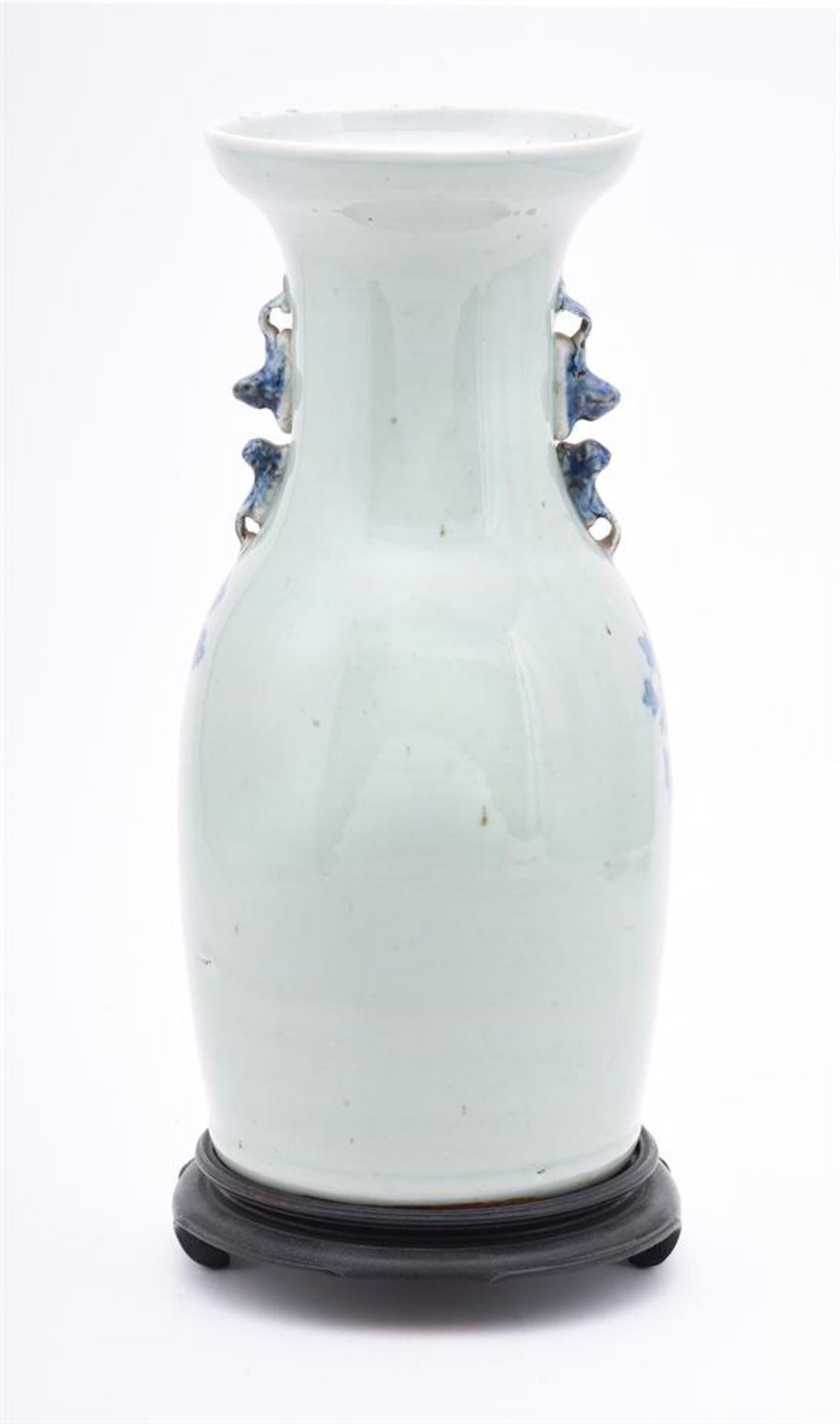 A CHINESE CELADON-GROUND BLUE PAINTED VASE - Image 3 of 4