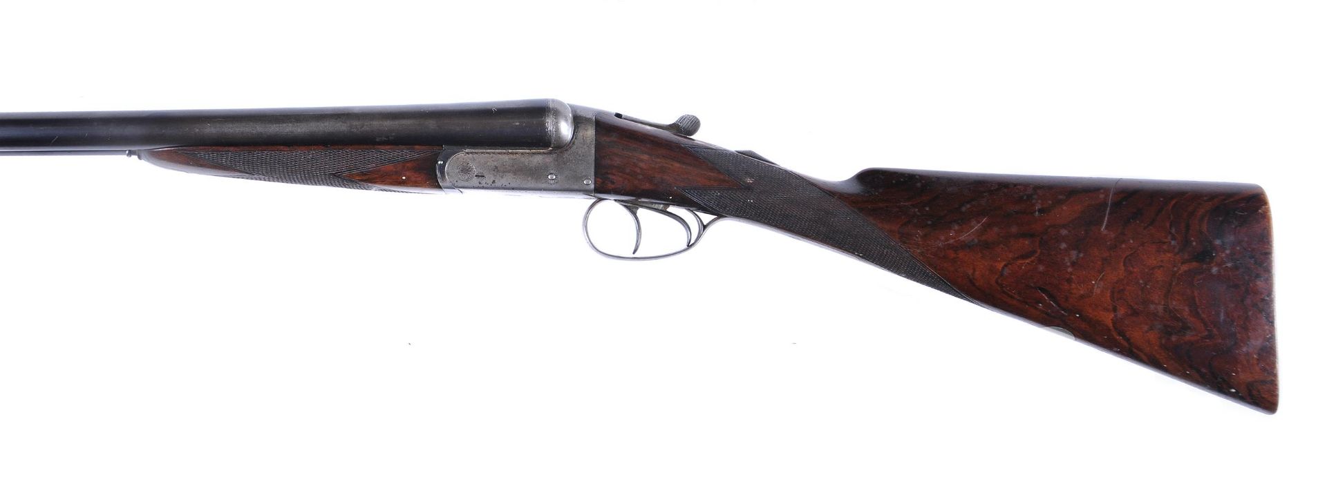 A CHURCHILL SIDE BY SIDE 12 BORE BOX LOCK EJECTOR SHOTGUN