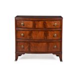 Y A MAHOGANY AND TULIPWOOD BANDED CHEST OF DRAWERS