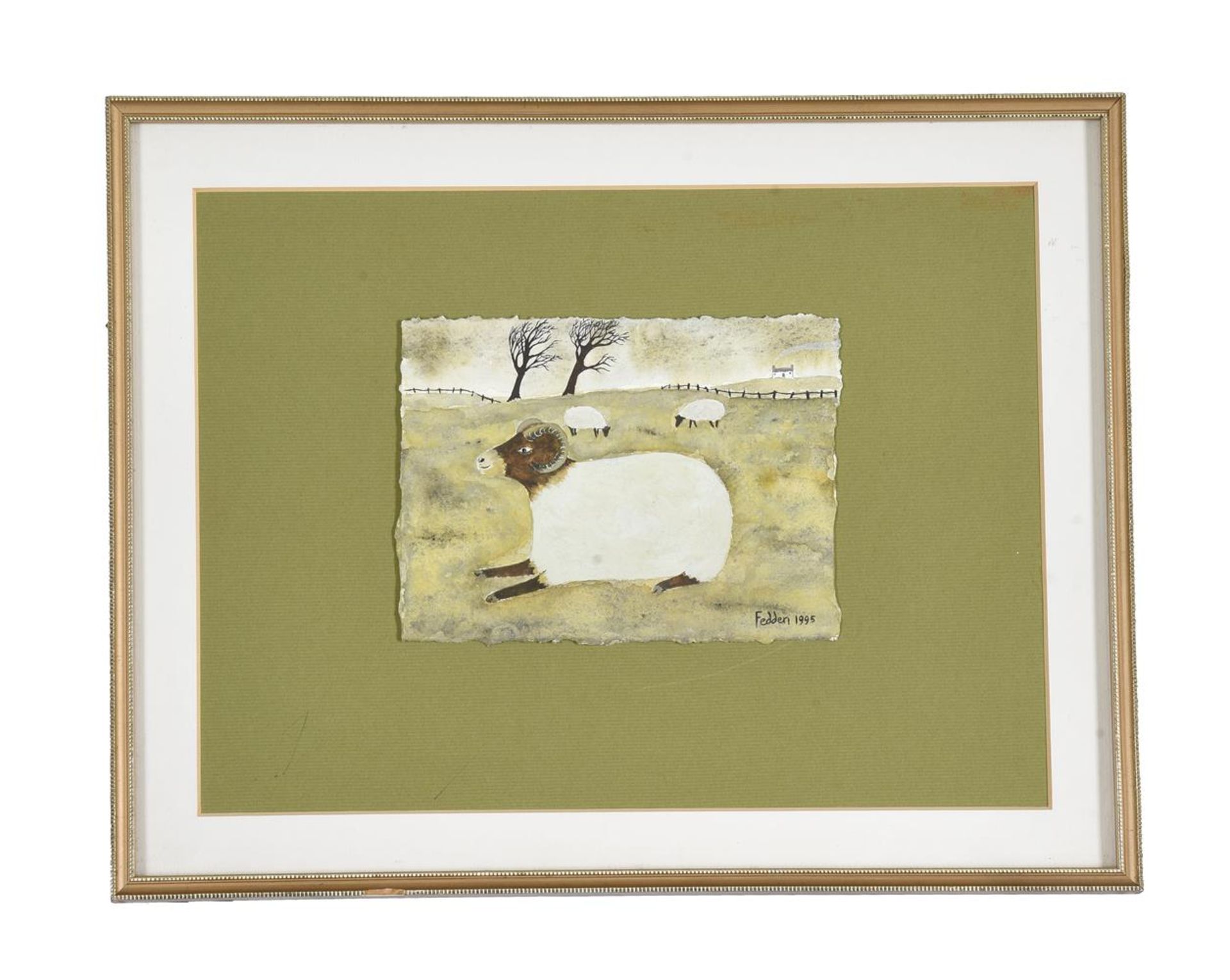 λ MARY FEDDEN (BRITISH 1915-2012), SHEEP IN A FIELD - Image 2 of 3