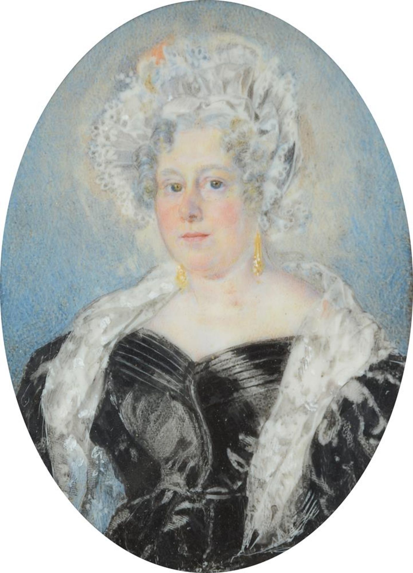 Y ENGLISH SCHOOL, CIRCA 1840, HALF LENGTH PORTRAIT OF A LADY - Image 2 of 11