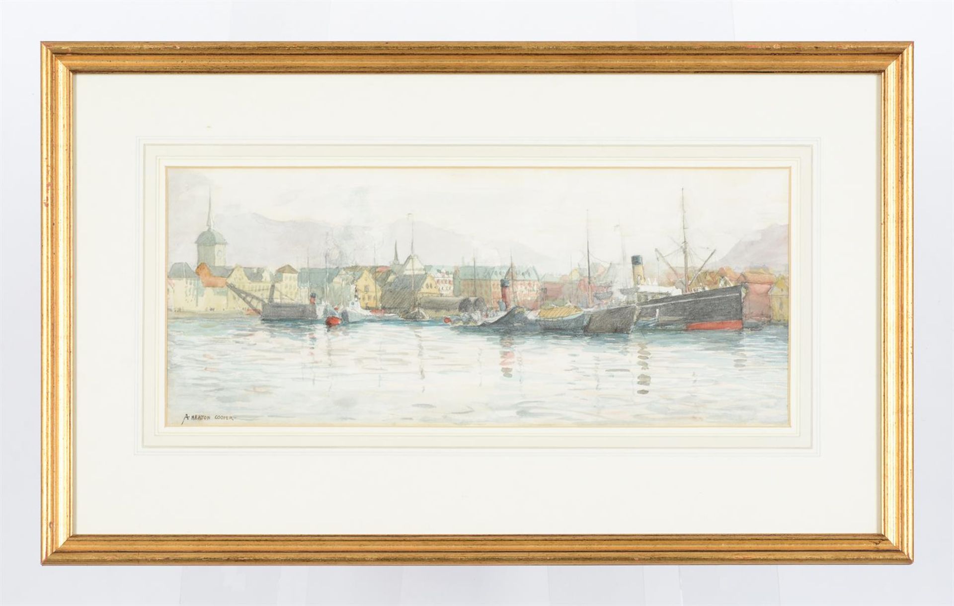 ALFRED HEATON COOPER (BRITISH 1864-1929), PORT SCENE - Image 2 of 3