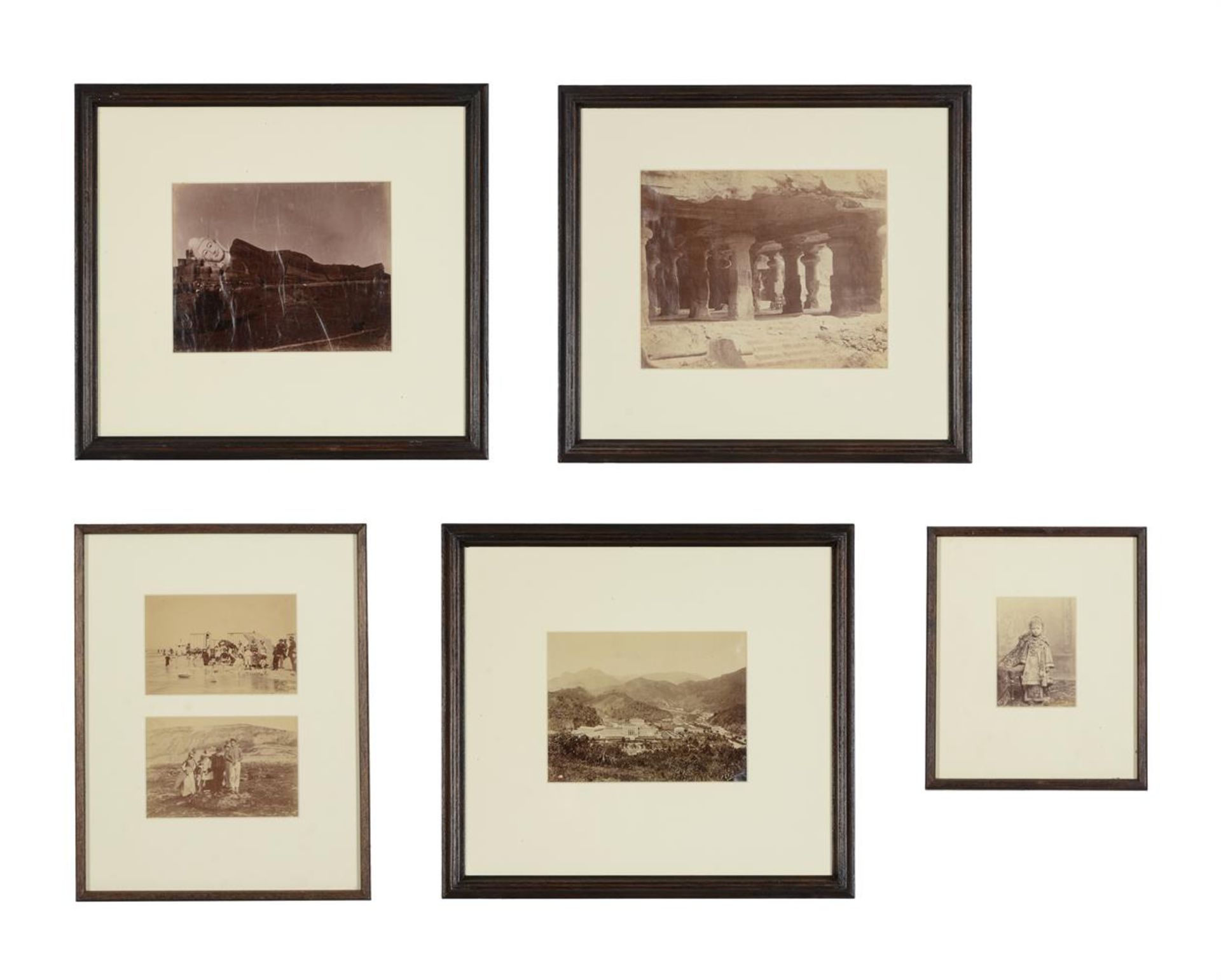 A SET OF 11 FRAMED AND GLAZED TRAVEL PHOTOGRAPHS