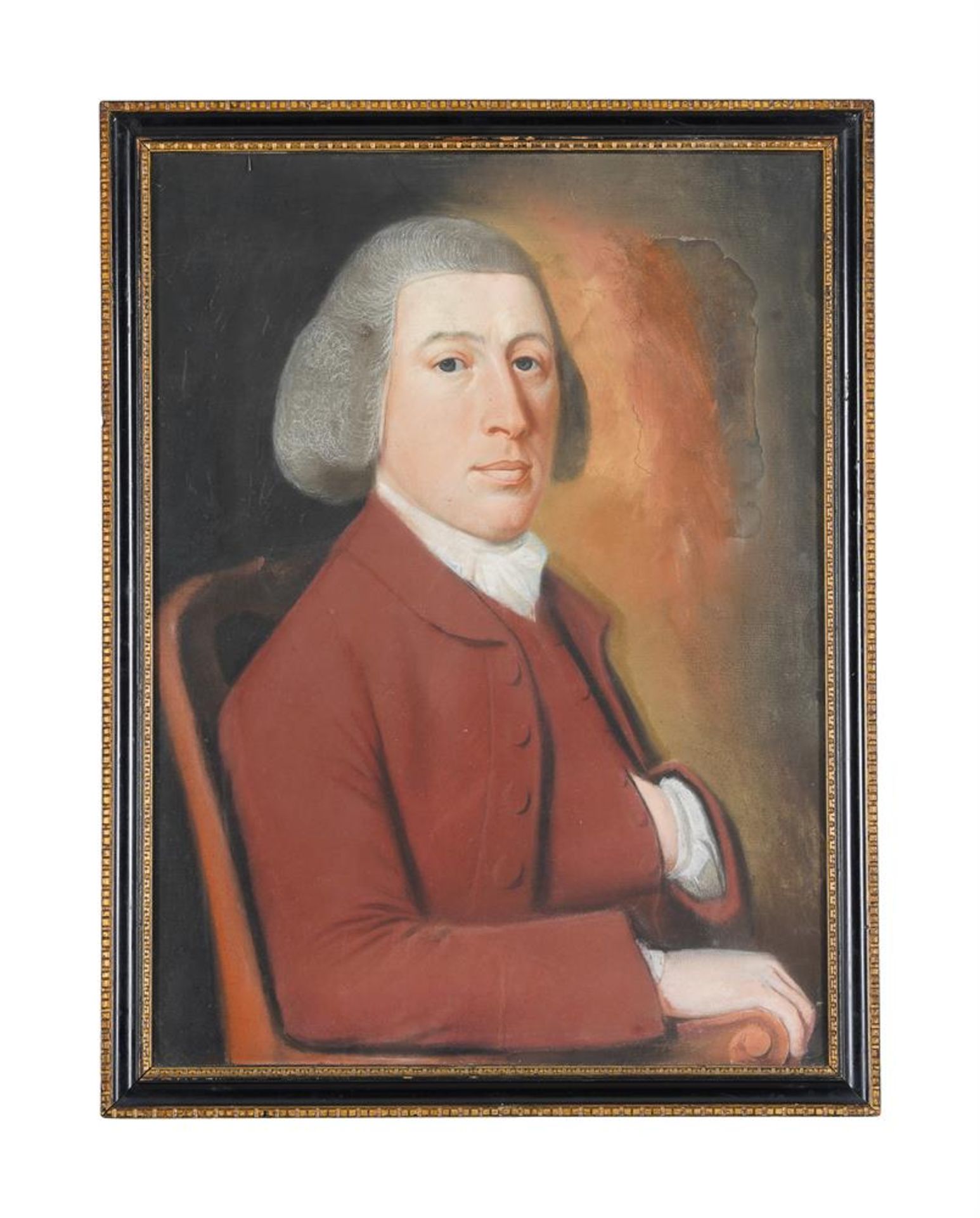 ENGLISH SCHOOL (18TH CENTURY), A PAIR OF PORTRAITS OF MR AND MRS ROGERS - Image 4 of 5