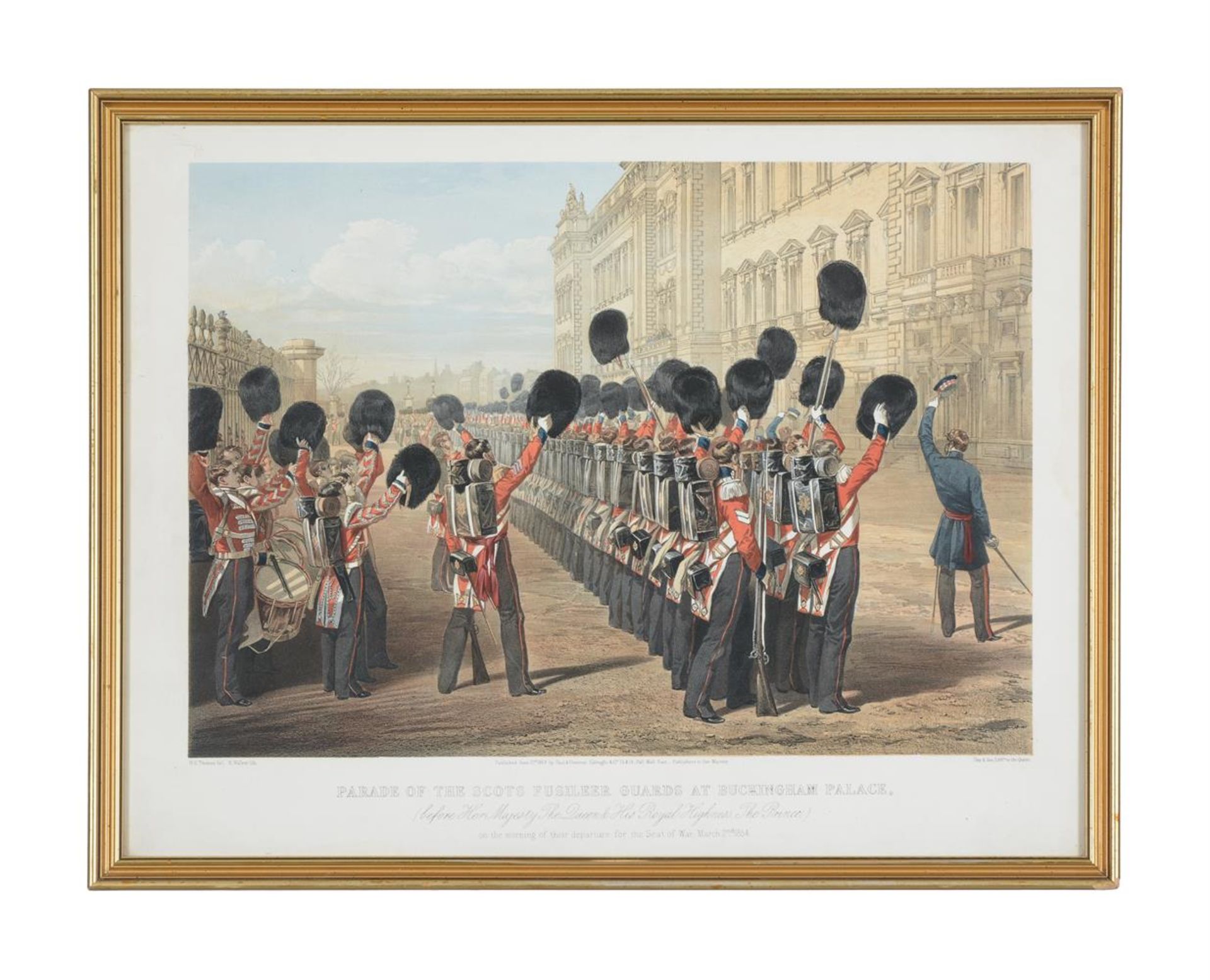 AFTER G. H. THOMAS & E. WALKER, PARADE OF THE SCOTS FUSILEER GUARDS AT BUCKINGHAM PALACE - Bild 2 aus 2