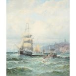 WILLIAM THORNLEY (BRITISH C. 1830-1898), SHIPPING AT ROUGH WATERS NEAR MARGATE