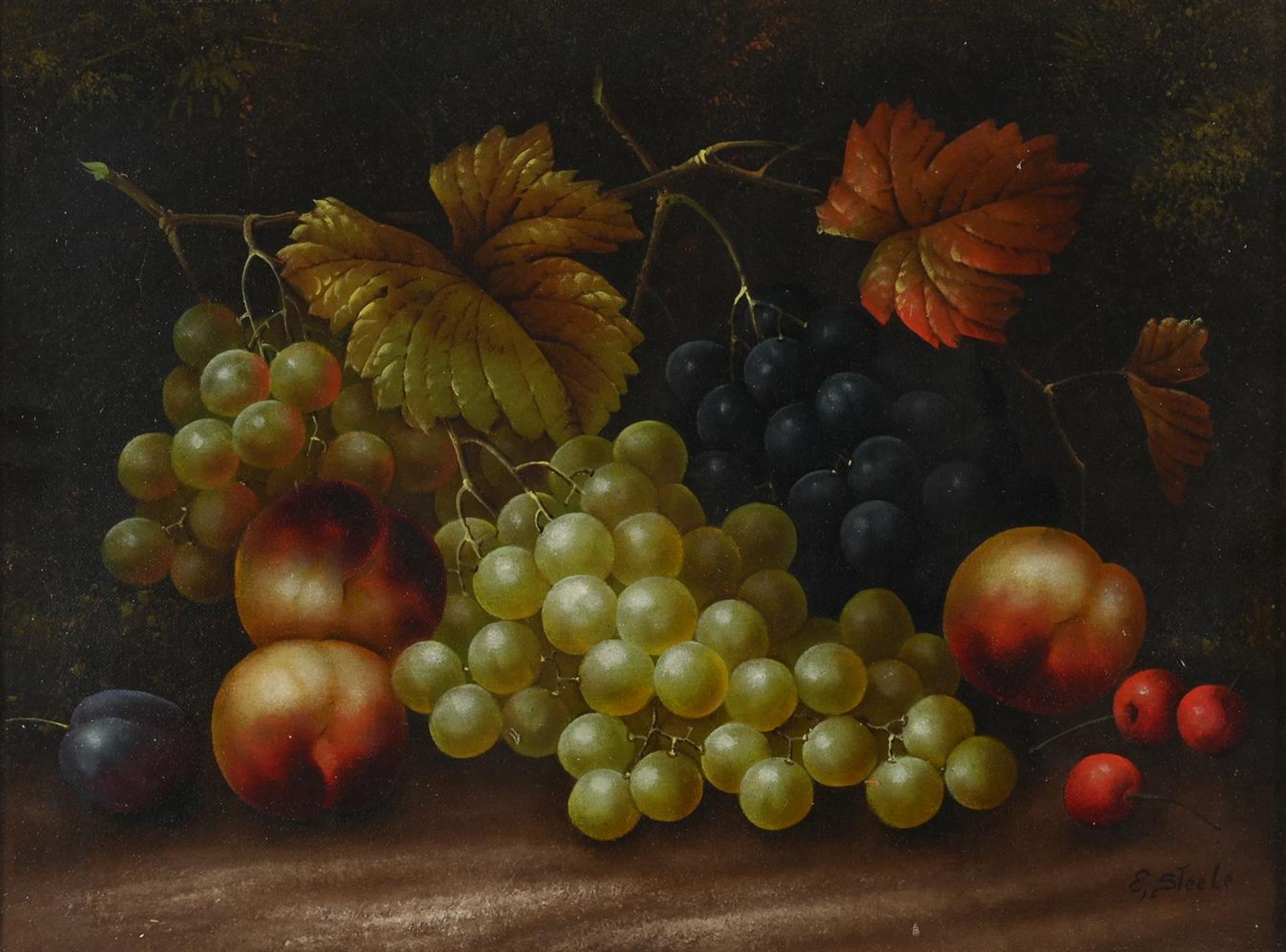 EDWIN STEELE (BRITISH 1837-1898), STILL LIFE OF FRUIT, A PAIR - Image 2 of 4