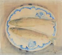 TERRY PILCHER (BRITISH 20TH CENTURY), FISH ON A PLATE