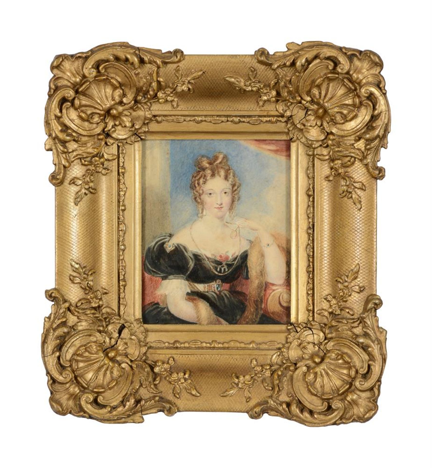 Y ENGLISH SCHOOL, CIRCA 1840, HALF LENGTH PORTRAIT OF A LADY - Image 7 of 11