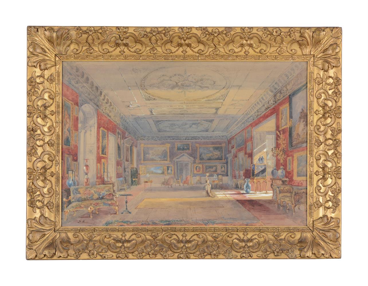 G. HOLLAND (19TH/20TH CENTURY), LONG GALLERY, TEMPLE NEWSAM - Image 2 of 3