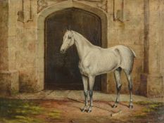 BRITISH SCHOOL (19TH CENTURY), QUICKSILVER, STUDY OF A POLO PONY