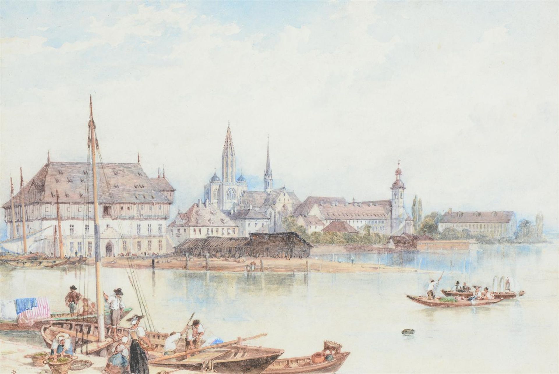 MYLES BIRKET FOSTER (BRITISH 1825-1899), COUNCIL HALL, CONSTANCE