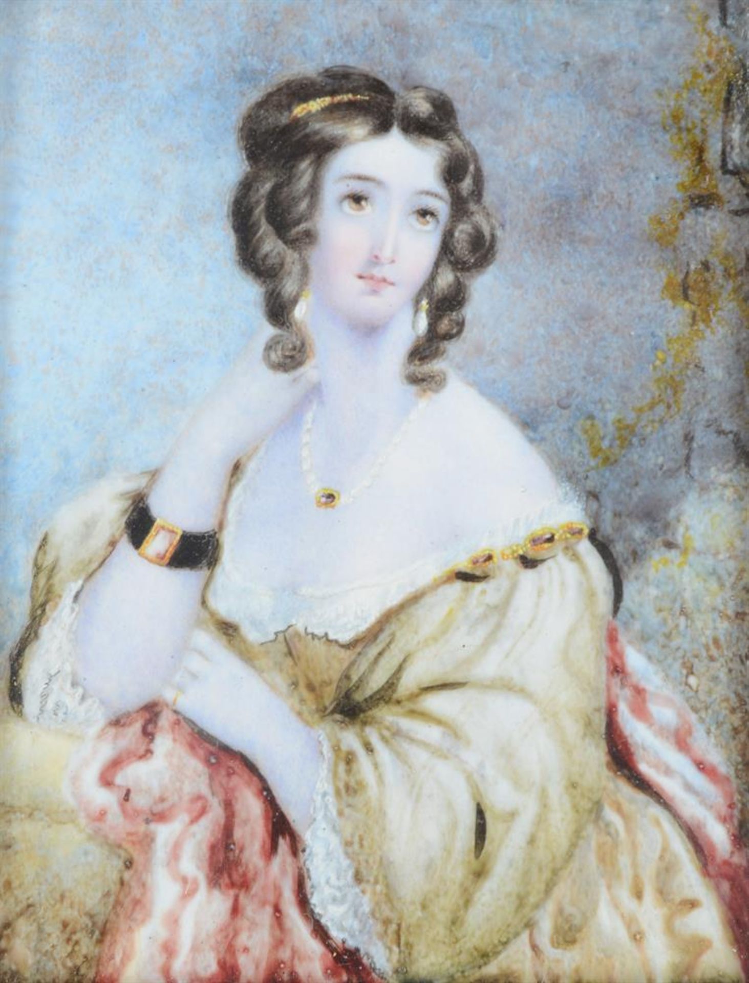 Y ENGLISH SCHOOL, CIRCA 1840, HALF LENGTH PORTRAIT OF A LADY - Image 4 of 11