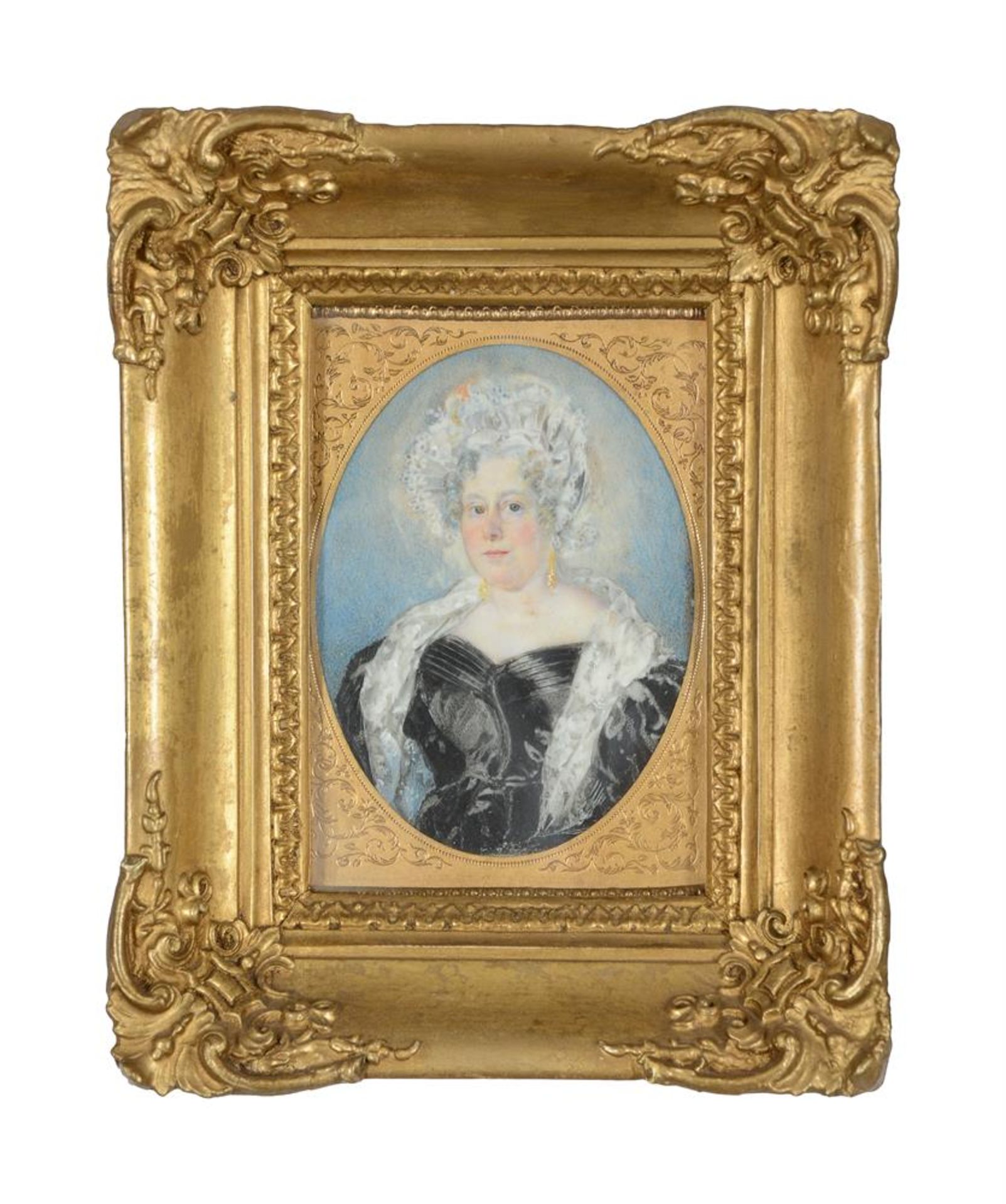 Y ENGLISH SCHOOL, CIRCA 1840, HALF LENGTH PORTRAIT OF A LADY - Image 6 of 11