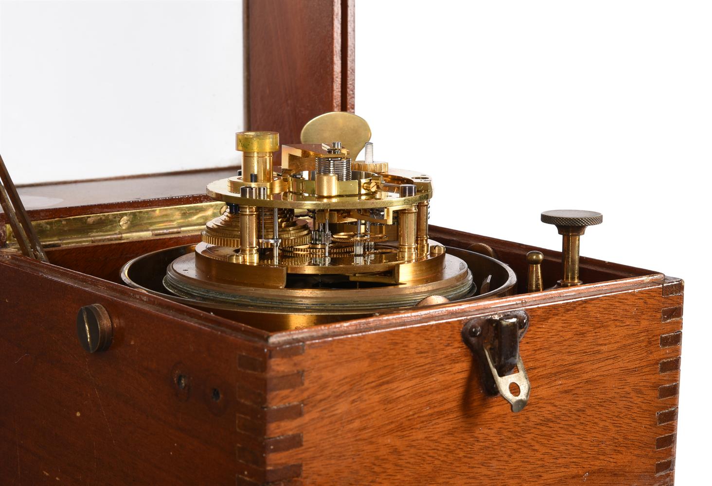 A MAHOGANY CASED TWO-DAY MARINE CHRONOMETER - Image 3 of 5