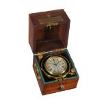 A VICTORIAN MAHOGANY CASED TWO-DAY MARINE CHRONOMETER