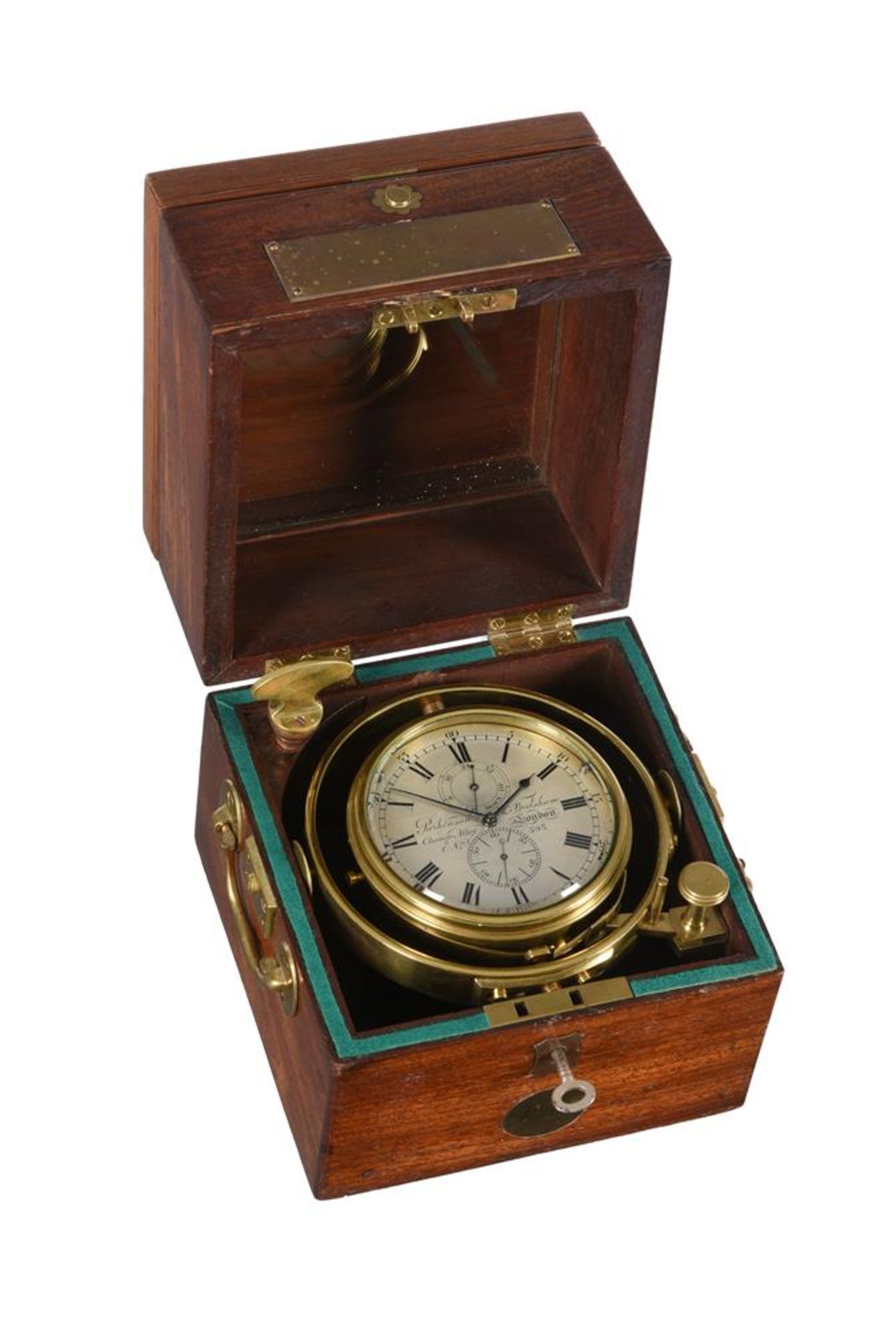 A VICTORIAN MAHOGANY CASED TWO-DAY MARINE CHRONOMETER