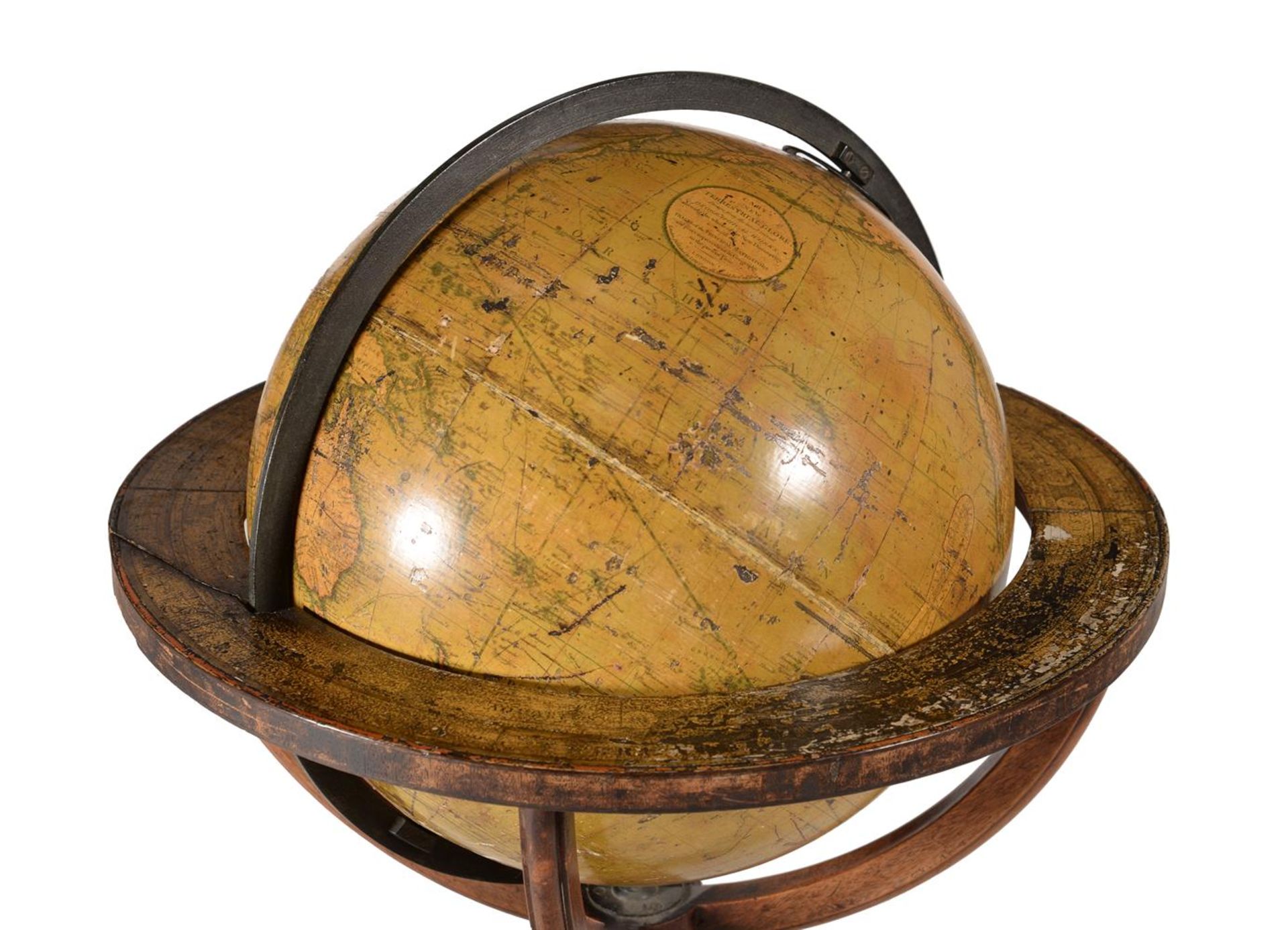 A PAIR OF REGENCY FIFTEEN-INCH LIBRARY GLOBES - Image 2 of 5