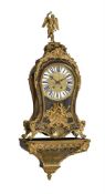 Y A FRENCH LOUIS XV STYLE BOULLE BRACKET CLOCK WITH WALL BRACKET