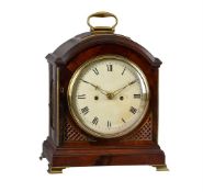 A GEORGE III BRASS MOUNTED MAHOGANY BRACKET CLOCK WITH TRIP-HOUR REPEAT