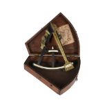 Y AN EBONY AND BRASS NAVIGATIONAL OCTANT