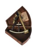 Y AN EBONY AND BRASS NAVIGATIONAL OCTANT