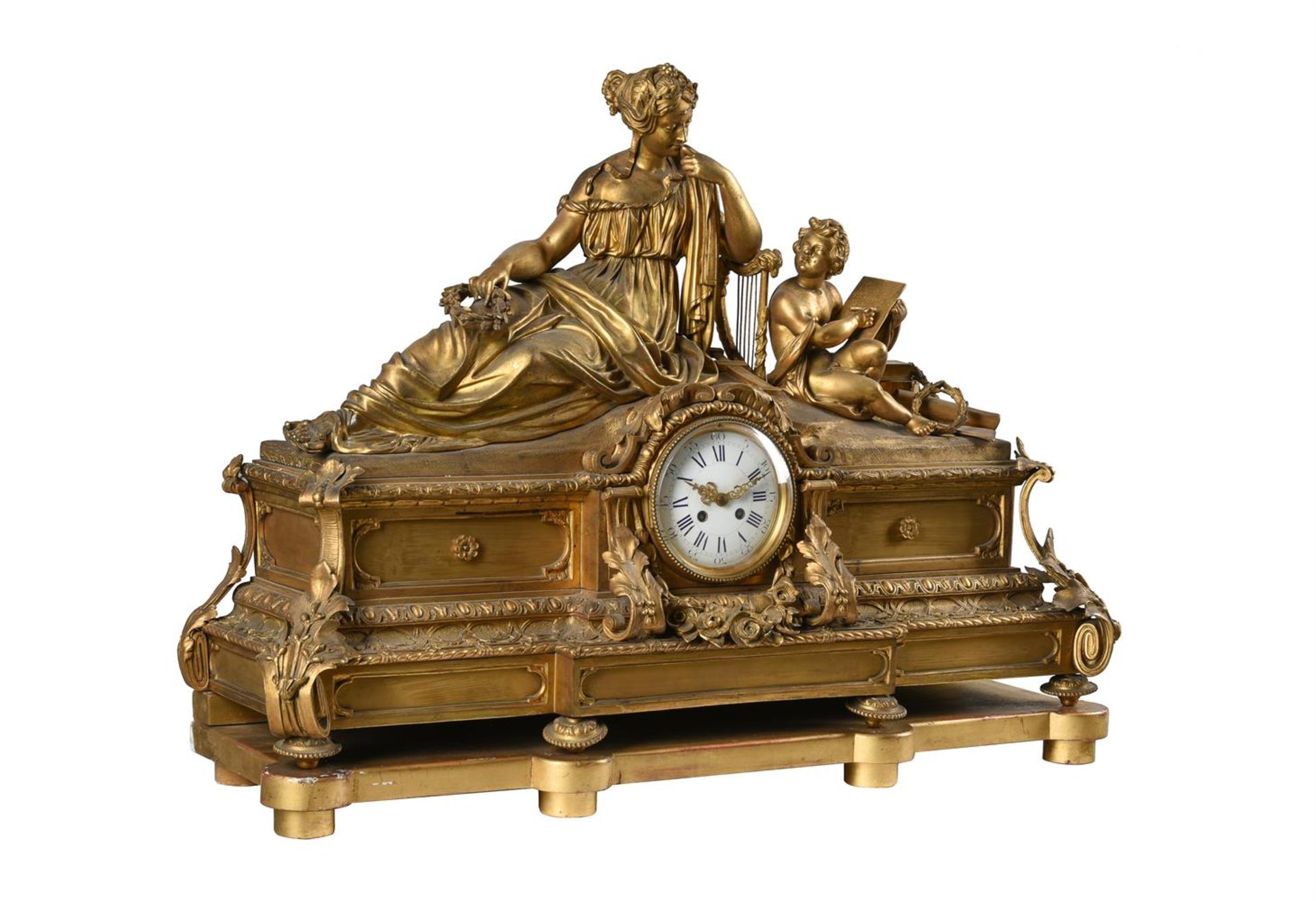 A FRENCH NAPOLEON III ORMOLU FIGURAL MANTEL CLOCK OF IMPRESSIVE PROPORTIONS - Bild 3 aus 6