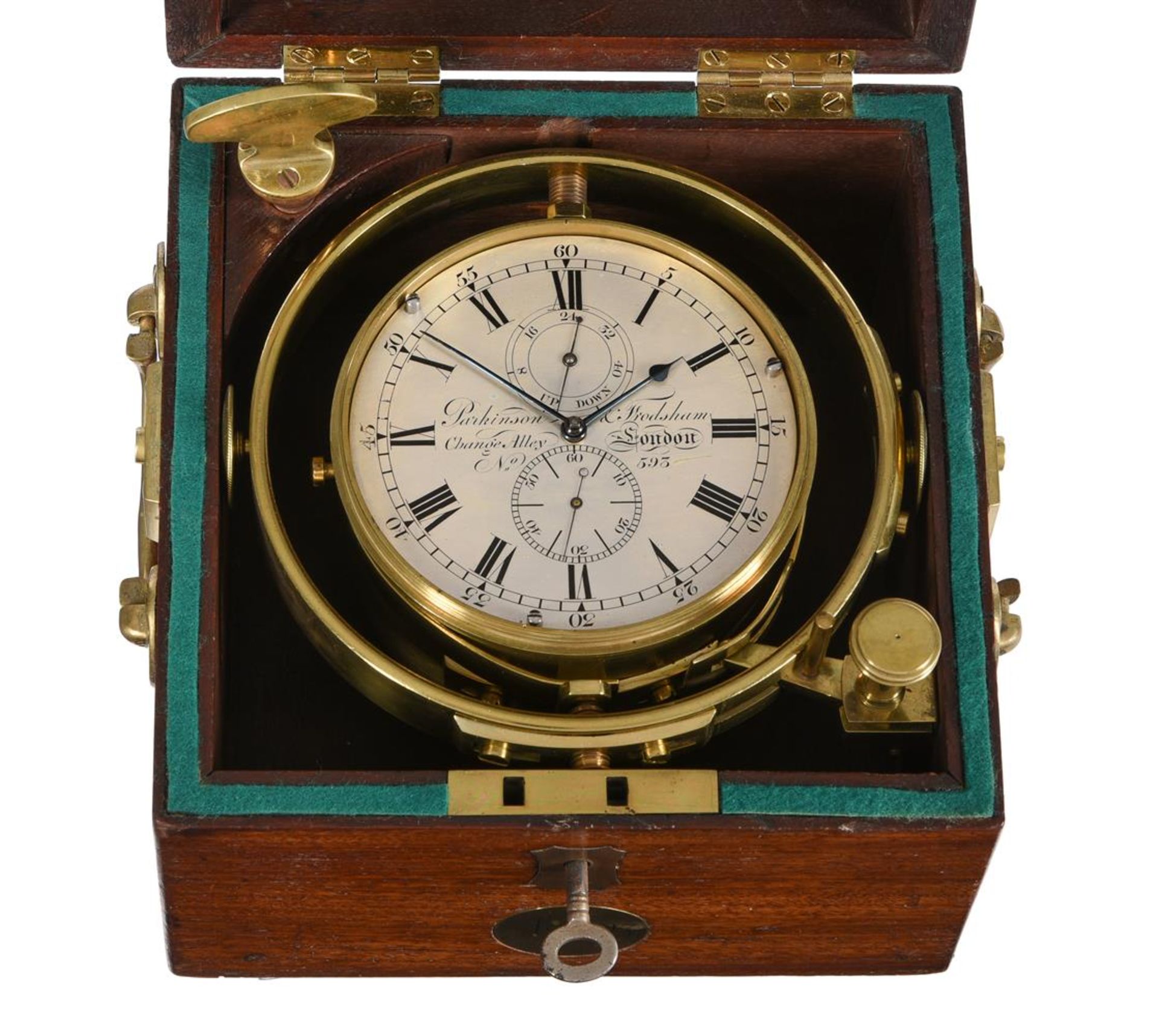 A VICTORIAN MAHOGANY CASED TWO-DAY MARINE CHRONOMETER - Bild 2 aus 5