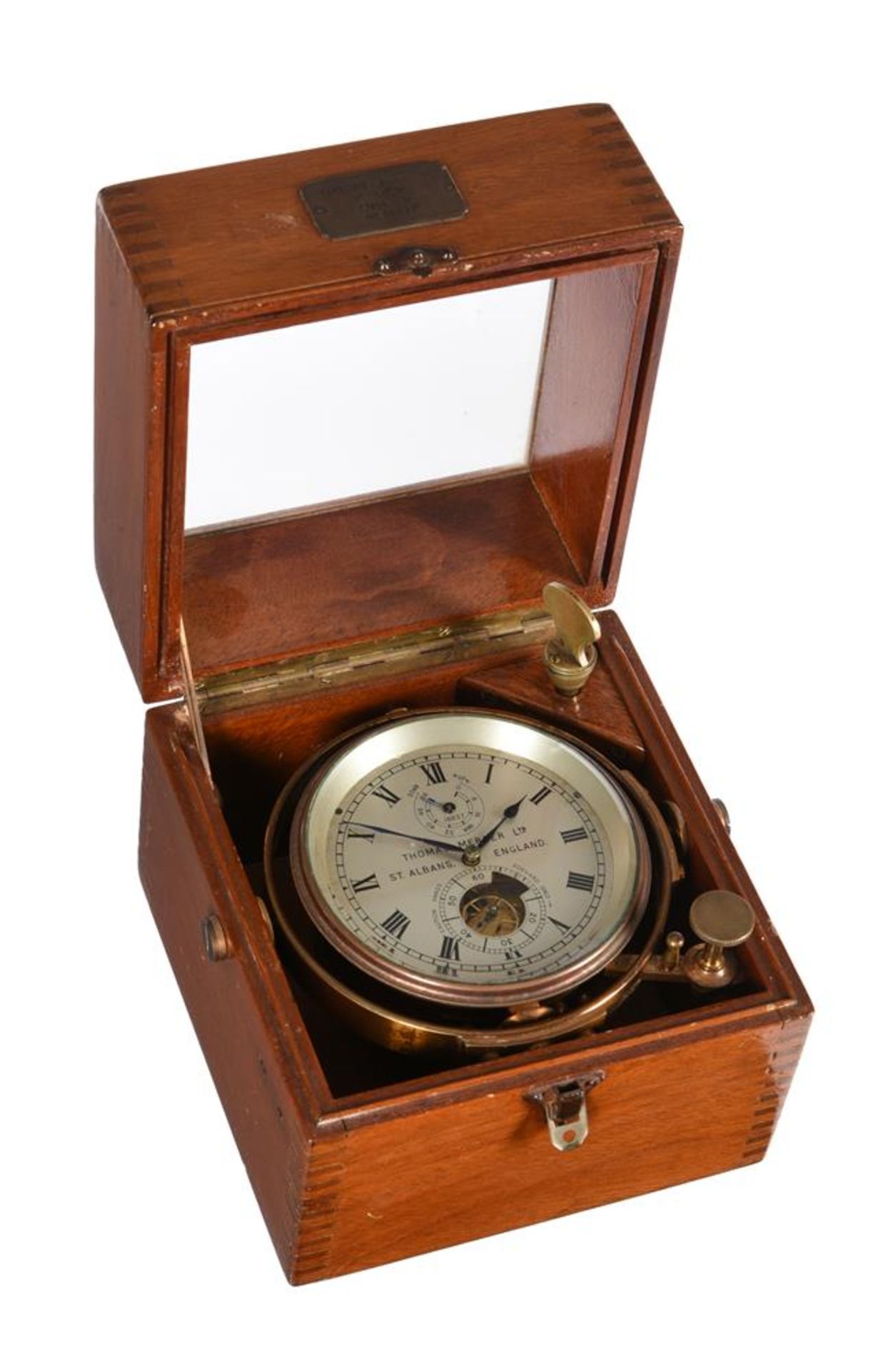 A MAHOGANY CASED TWO-DAY MARINE CHRONOMETER