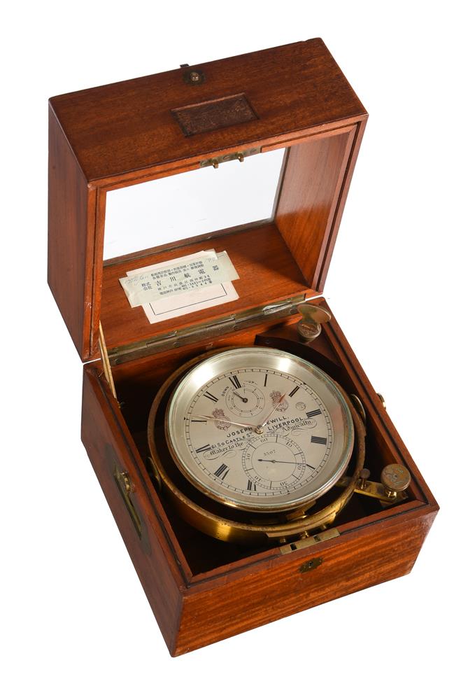 A MAHOGANY-CASED EIGHT-DAY MARINE CHRONOMETER