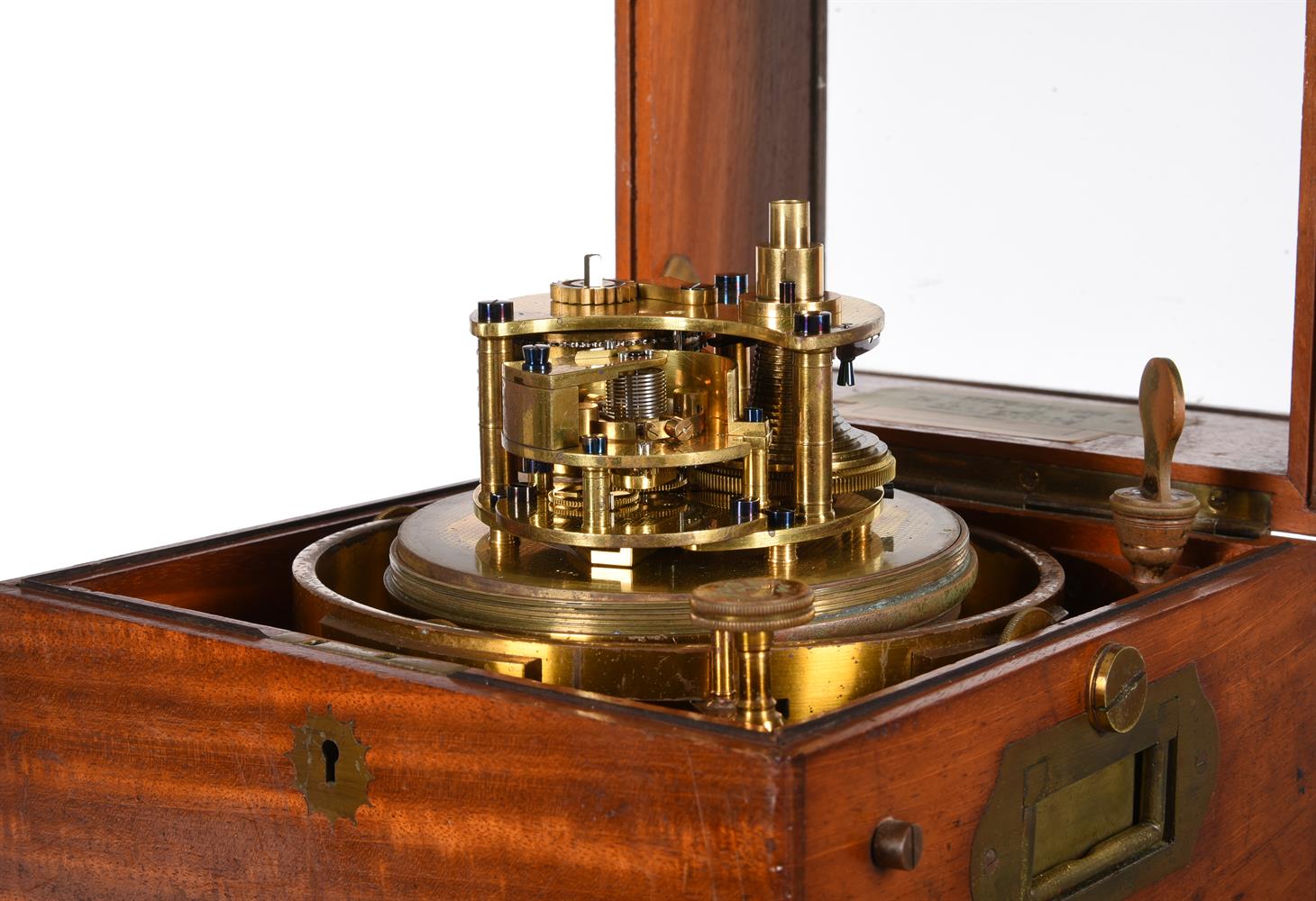 A MAHOGANY-CASED EIGHT-DAY MARINE CHRONOMETER - Image 3 of 5