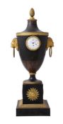 A FINE AND RARE FRENCH EMPIRE TOLE PEINTE NIGHT-AND-DAY PROJECTION TIMEPIECE