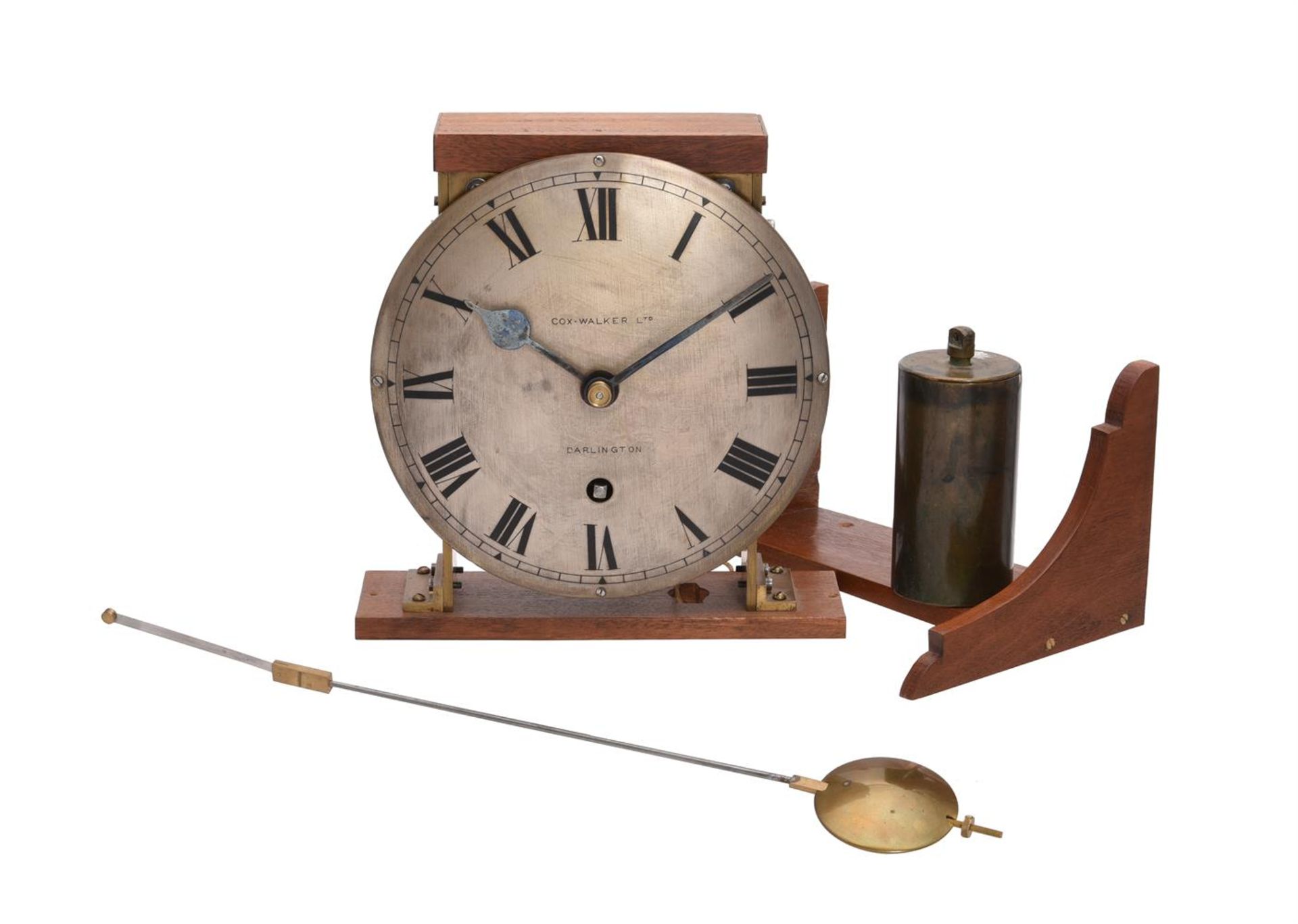 AN EDWARDIAN WEIGHT-DRIVEN WALL TIMEPIECE