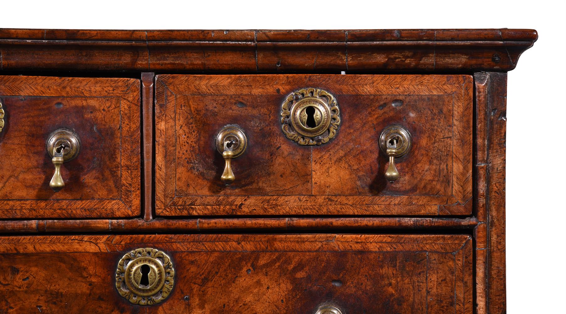 A QUEEN ANNE WALNUT AND FEATHERBANDED CHEST OF DRAWERS, CIRCA 1710 - Image 3 of 3