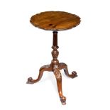 AN EARLY GEORGE III MAHOGANY CANDLE STAND, IN THE MANNER OF THOMAS CHIPPENDALE