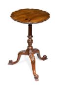 AN EARLY GEORGE III MAHOGANY CANDLE STAND, IN THE MANNER OF THOMAS CHIPPENDALE